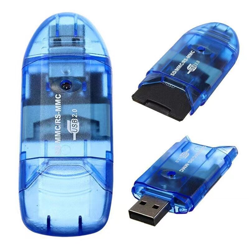 小双帽高速读卡器USB SD卡读卡器 数码相机卡读卡